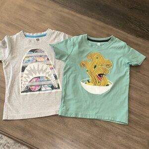 Tea Collection Gray and Green and bluish Graphic Tees